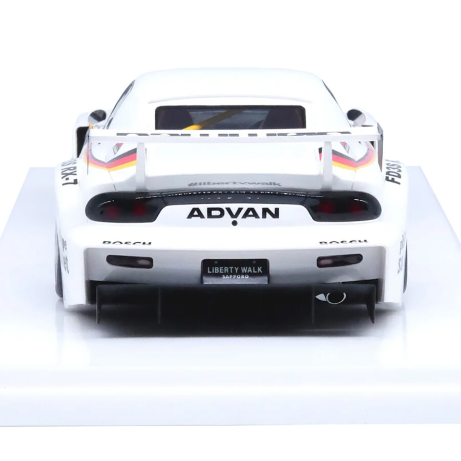 Mazda RX7 (FD3S) LB-Super Silhouette RHD (Right Hand Drive) #41 White with Stripes and Graphics 1/18 Model Car by Inno Models Automotive