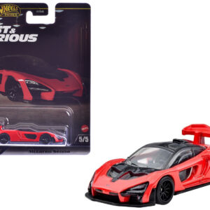 McLaren Senna Red "Fast X" (2023) Movie "Fast & Furious" Series Diecast Model Car by Hot Wheels from the Ayrton Senna store collection.