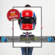 Jack Doohan's 2025 Helmet and Alpine Racing Car. A Very High Quality Illustration Jack Doohan's 2025 Helmet and Alpine Racing Car. A Very High Quality Illustration