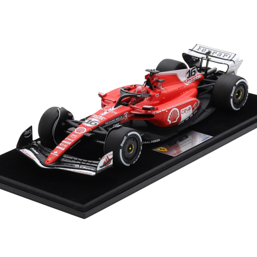 Ferrari SF-23 #16 Charles Leclerc 2nd Place Formula One F1 "Las Vegas GP" (2023) with Acrylic Display Case 1/18 Model Car by LookSmart from the F1 Drivers store collection.