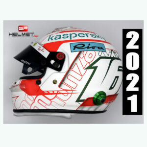 Charles Leclerc 2021 Replica helmet - Monza GP Ferrari F1 from the Formula 1 Memorabilia store collection.