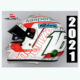 Charles Leclerc 2021 Replica helmet - Monza GP Ferrari F1