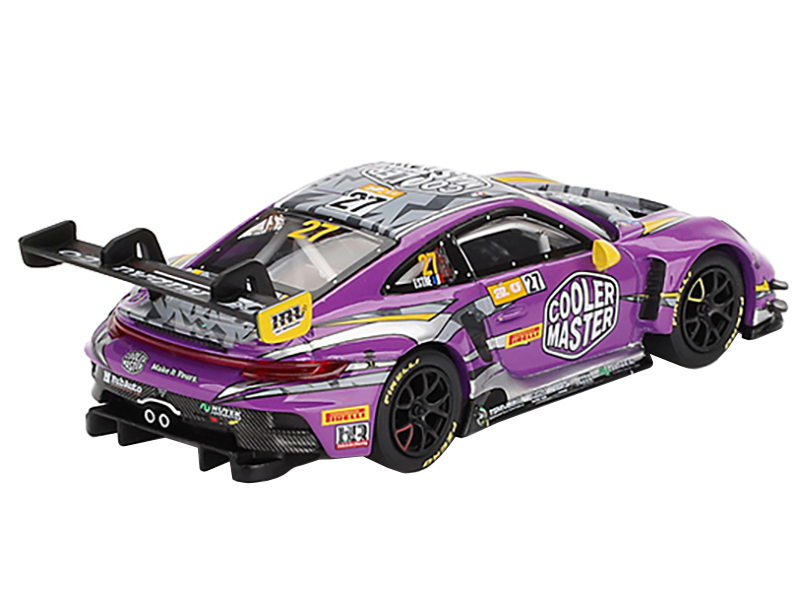 Porsche 911 GT3 R #27 Kevin Estre "HubAuto Racing" "FIA GT World Cup 70th Macau Grand Prix" (2023) Limited Edition 1/64 Diecast Model Car by Mini GT Automotive