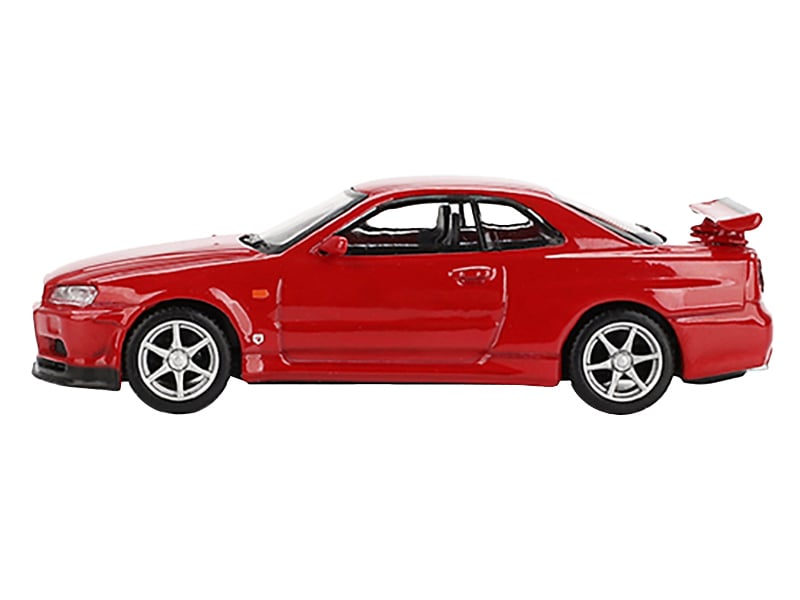 Nissan Skyline GT-R (R34) V-Spec RHD (Right Hand Drive) Active Red Limited Edition 1/64 Diecast Model Car by Mini GT Automotive