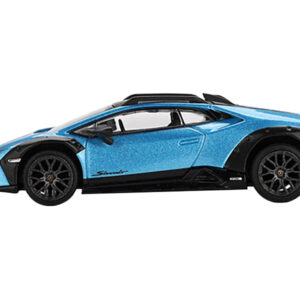 Lamborghini Huracan Sterrato Blu Aegir Blue Metallic with Black Top Limited Edition 1/64 Diecast Model Car by Mini GT from the Sports Car Racing Collectibles store collection.