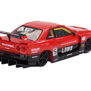 Nissan Skyline LB-ER34 Super Silhouette RHD (Right Hand Drive) #5 Red and Black Limited Edition 1/64 Diecast Model Car by Mini GT from the Sports Car Racing Collectibles store collection.