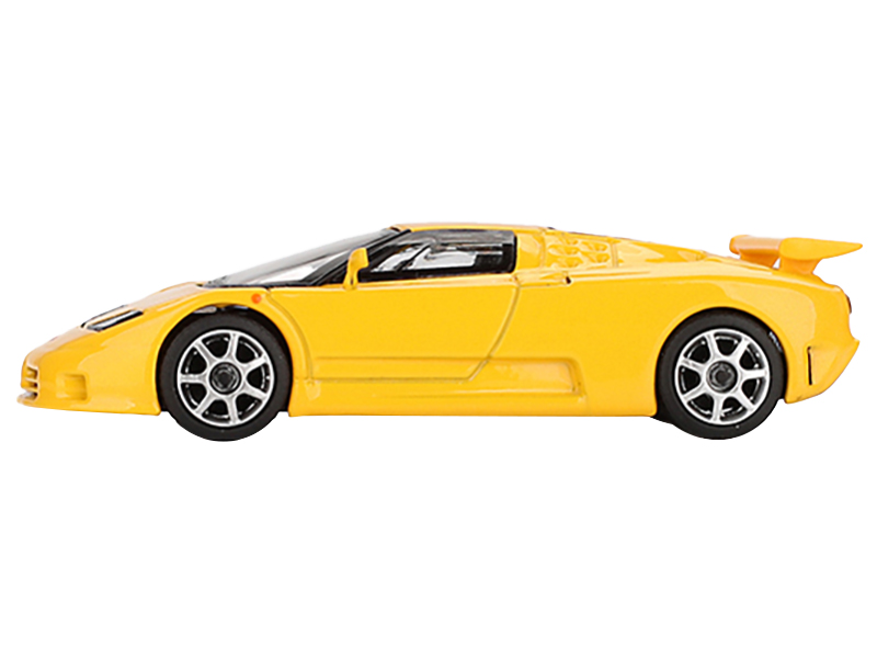 Bugatti EB110 Super Sport Giallo Bugatti Yellow Limited Edition 1/64 Diecast Model Car by Mini GT from the Bugatti store collection.