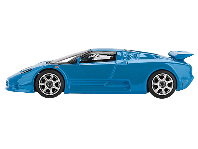 Bugatti EB110 Super Sport Blu Bugatti Blue Limited Edition 1/64 Diecast Model Car by Mini GT from the Bugatti store collection.