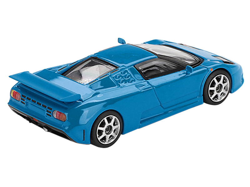 Bugatti EB110 Super Sport Blu Bugatti Blue Limited Edition 1/64 Diecast Model Car by Mini GT from the Bugatti store collection.