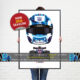 Pierre Gasly's 2025 Helmet and Alpine Racing Car. A Very High Quality Illustration