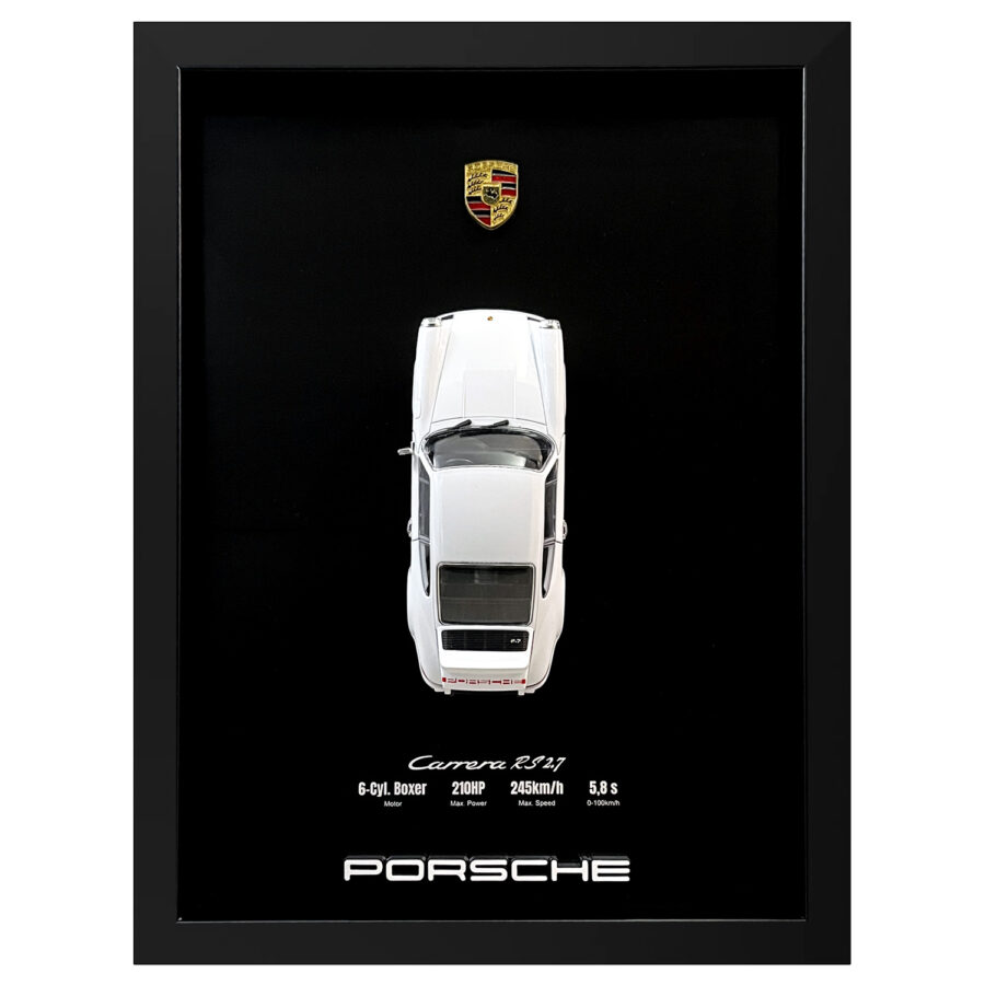 Porsche 911 Carrera RS 2.7 1:24 Handmade Framed Artwork Automotive