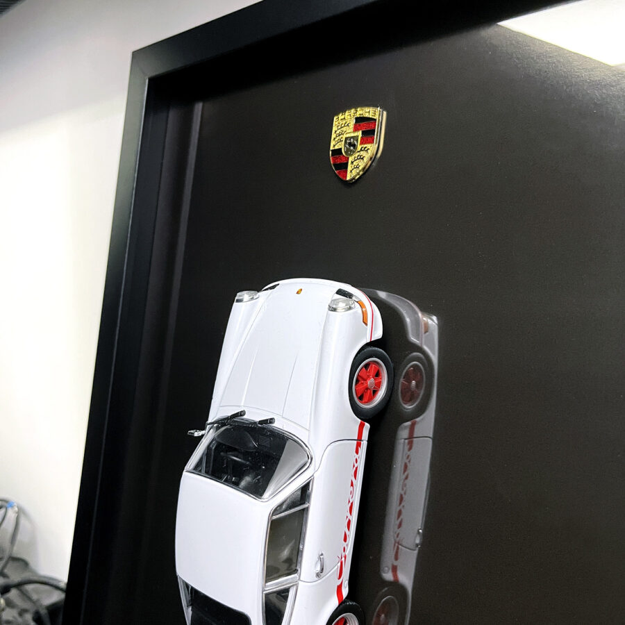 Porsche 911 Carrera RS 2.7 1:24 Handmade Framed Artwork Automotive