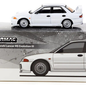 Mitsubishi Lancer RS Evolution III RHD (Right Hand Drive) White "Global64" Series 1/64 Diecast Model by Tarmac Works  by Diecast Mania