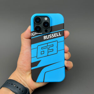 George Russell 2025 F1 Helmet Livery Phone Case – Racing Number 63 Edition (Multi-Device Compatible) from the F1 Flags store collection.