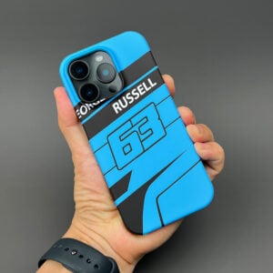 George Russell 2025 F1 Helmet Livery Phone Case – Racing Number 63 Edition (Multi-Device Compatible) from the F1 Flags store collection.