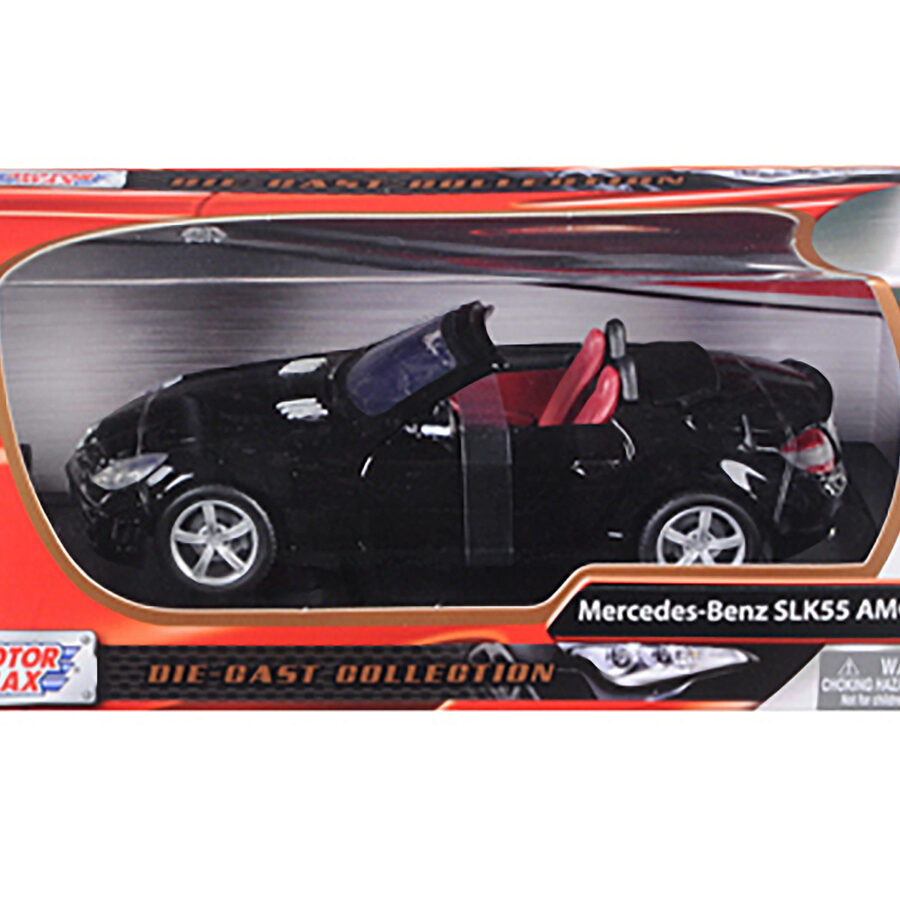 2005 Mercedes SLK55 AMG Black 1/18 Diecast Model Car by Motormax Automotive