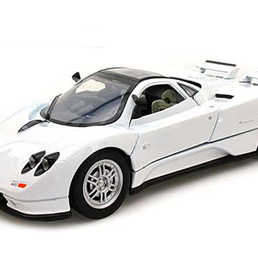 Pagani Zonda C12 White 1/24 Diecast Car Model by Motormax Automotive