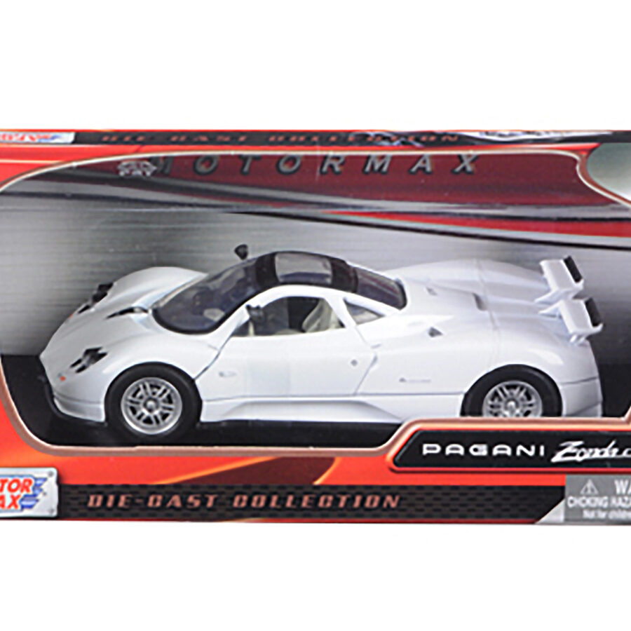 Pagani Zonda C12 White 1/24 Diecast Car Model by Motormax Automotive