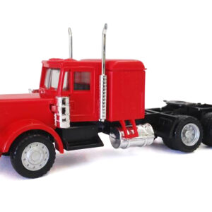 Peterbilt Long Tractor Red 1/87 (HO) Plastic Model Car by Promotex Sports Car Racing Collectibles by Diecast Mania