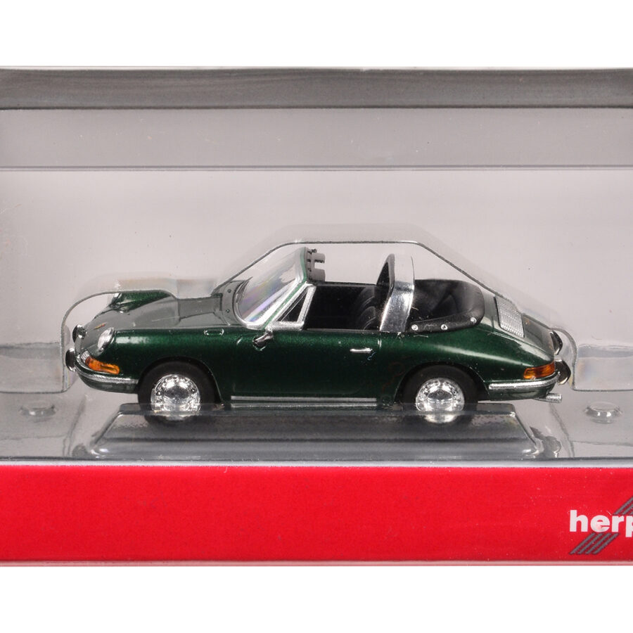 Porsche 911 Targa Green Metallic 1/87 (HO) Plastic Model Car by Promotex Automotive