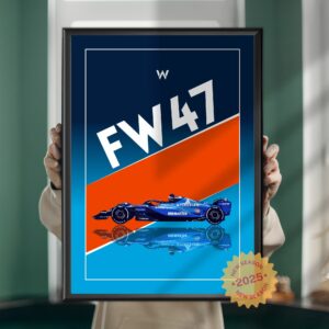 Williams FW47 Poster, Formula 1, Ferrari, Williams Racing, Wall Art, Formula 1 Poster, F1 Merch, Poster, F1, Print by Laurel Wreath Studios