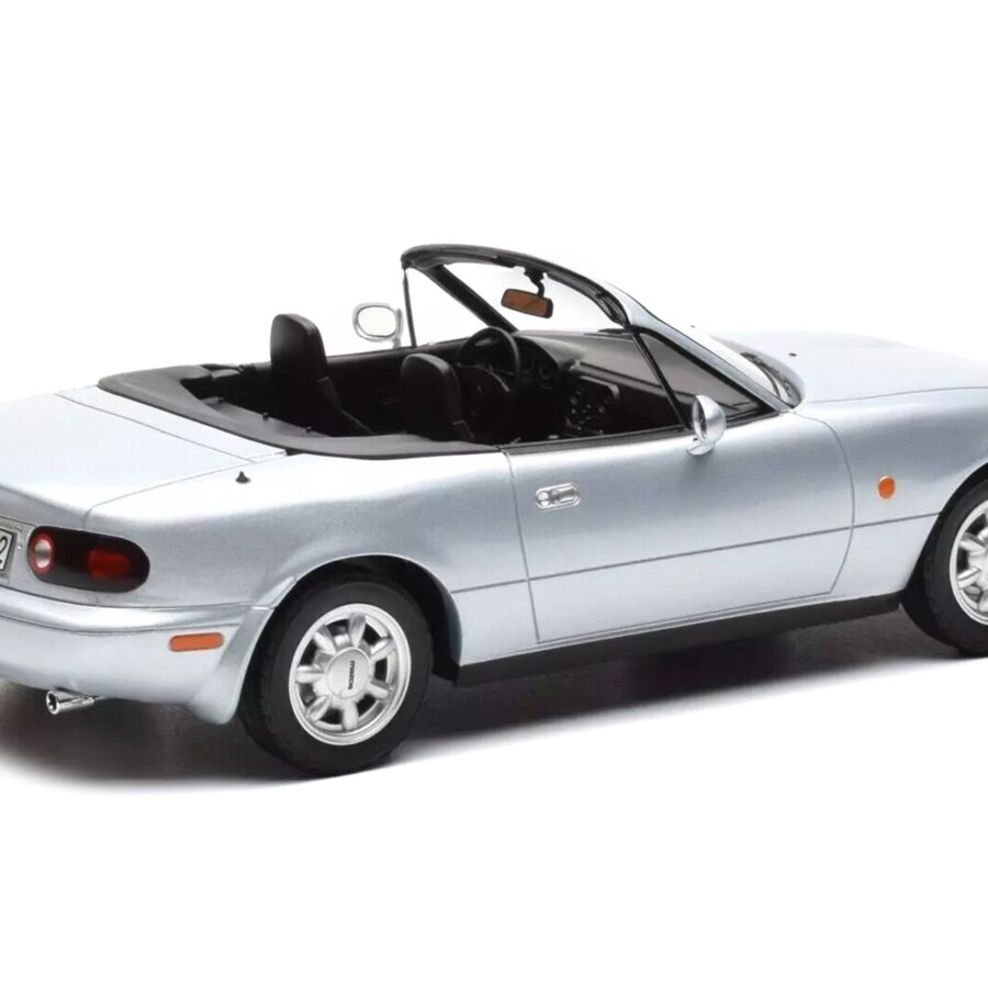 1991 Mazda MX-5 Convertible Silver Metallic 1/18 Diecast Model Car by Norev Automotive