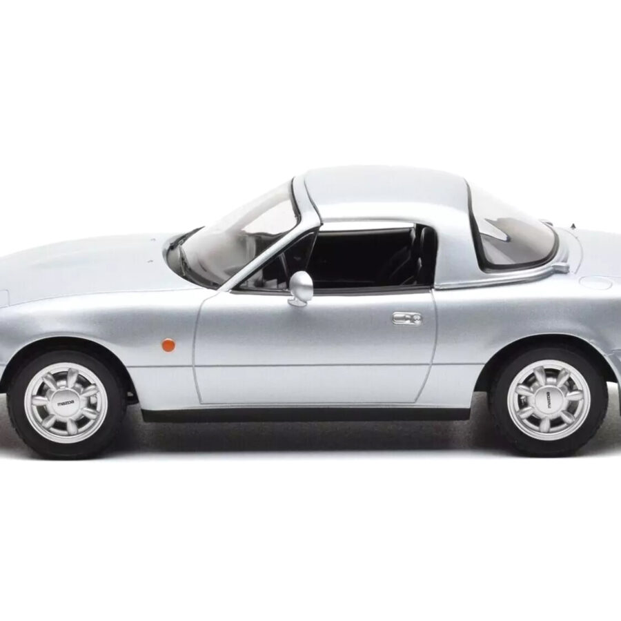 1991 Mazda MX-5 Convertible Silver Metallic 1/18 Diecast Model Car by Norev Automotive