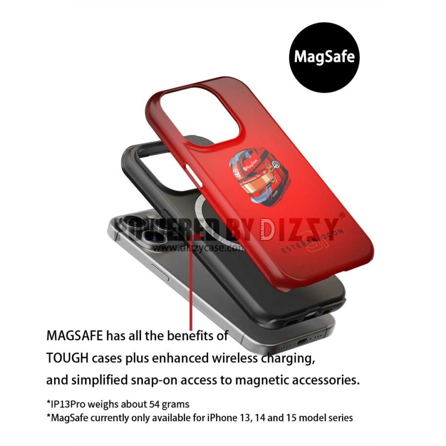 Esteban Ocon 2025 Helmet Phone Case – Red Haas F1 Driver Edition – Motorsport Gear by DIZZYCASE BMW