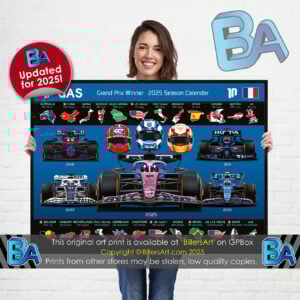 Pierre Gasly 2025 Alpine Formula 1 Car. Very High Quality Illustration McLaren Automotive by Billeresque