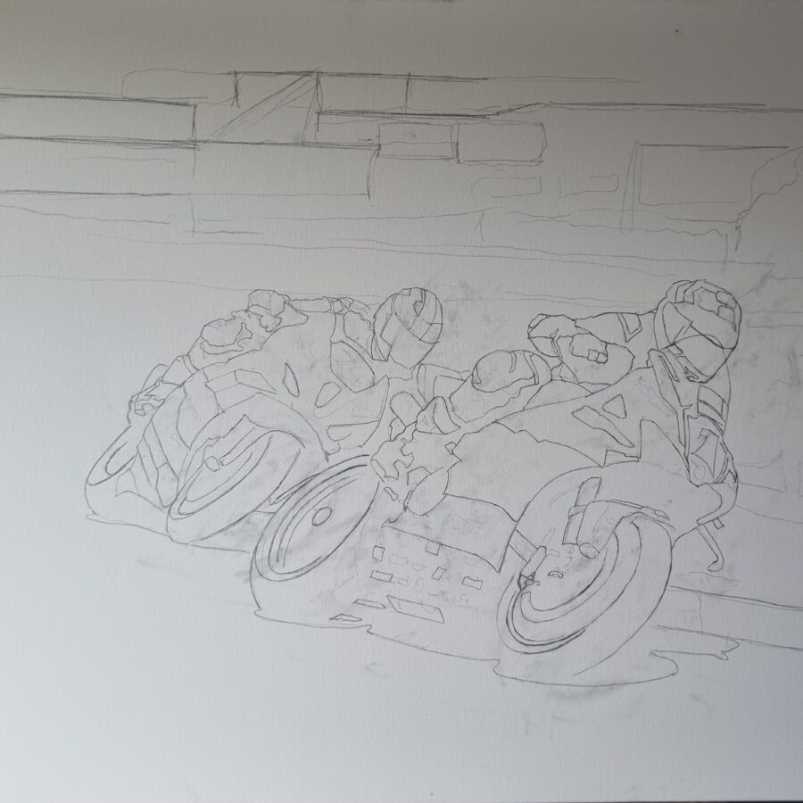 Glenn Irwin and Davey Todd NW200 Limited Edition Motorcycle Art Print Ducati MotoGP Team