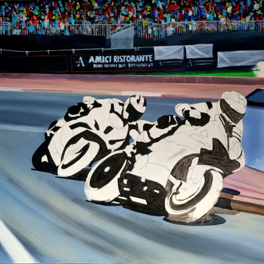 Glenn Irwin and Davey Todd NW200 Limited Edition Motorcycle Art Print Ducati MotoGP Team