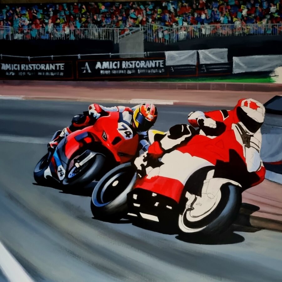 Glenn Irwin and Davey Todd NW200 Limited Edition Motorcycle Art Print Ducati MotoGP Team