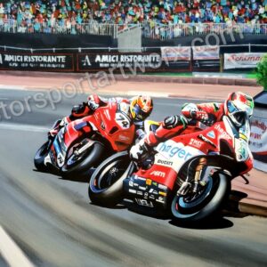 Glenn Irwin and Davey Todd NW200 Limited Edition Motorcycle Art Print from the Sports Car Racing Art store collection.