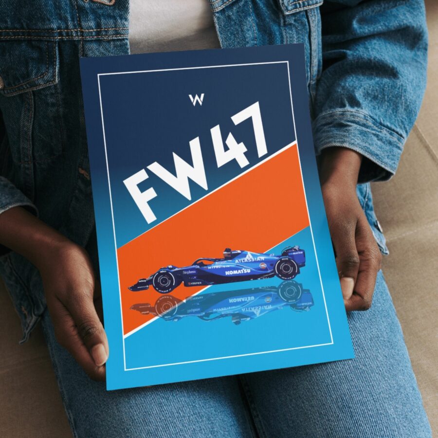 Williams FW47 Poster, Formula 1, Ferrari, Williams Racing, Wall Art, Formula 1 Poster, F1 Merch, Poster, F1, Print F1 Art