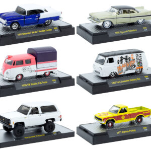 "Auto-Thentics" 6 piece Set Release 99 IN DISPLAY CASES Limited Edition 1/64 Diecast Model Cars by M2 Machines from the Automotive store collection.