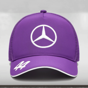 2024 Mercedes-AMG F1 Lewis Hamilton Driver Trucker Cap - Purple from the Sports Car Racing Caps store collection.