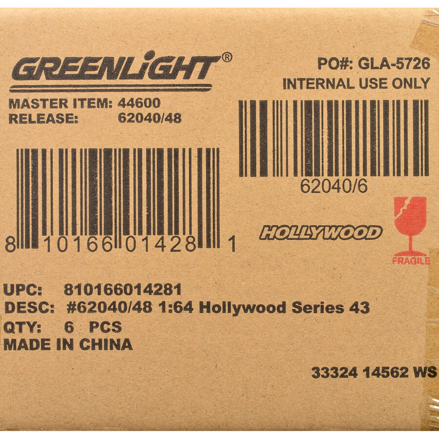 "Hollywood Series" Set of 6 pieces Release 43 1/64 Diecast Model Cars by Greenlight Automotive