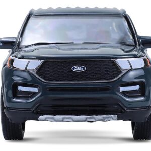2024 Ford Explorer Stone Blue "Showroom Floor" Series 7 1/64 Diecast Model Car by Greenlight from the Ford store collection.