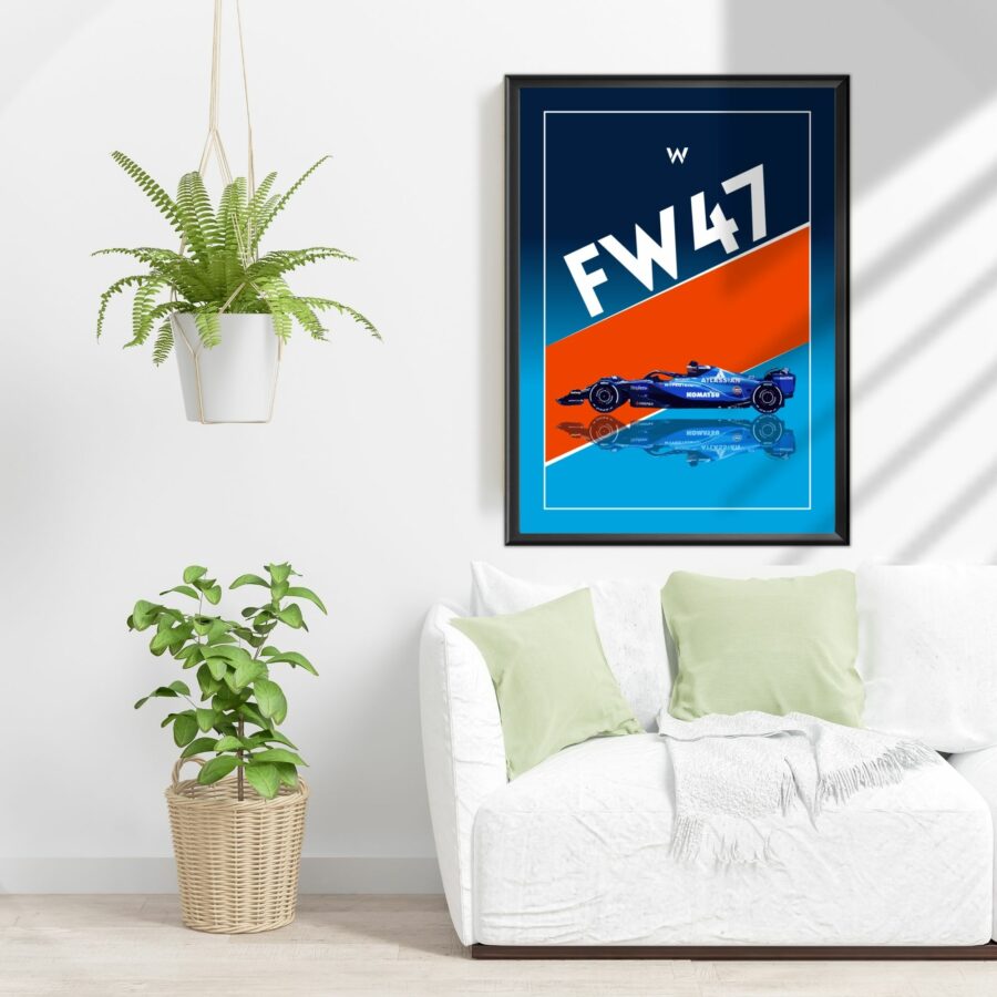 Williams FW47 Poster, Formula 1, Ferrari, Williams Racing, Wall Art, Formula 1 Poster, F1 Merch, Poster, F1, Print F1 Art