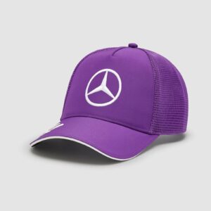 2024 Mercedes-AMG F1 Lewis Hamilton Driver Trucker Cap - Purple from the Sports Car Racing Caps store collection.