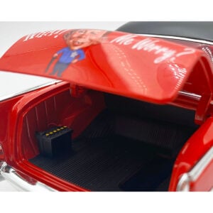1957 Chevrolet Bel Air Gasser "Shake Rattle & Run Tribute" Red with Black Top and Graphics Limited Edition to 380 pieces Worldwide 1/18 Diecast Model Car by ACME from the Sports Car Racing Model Cars store collection.