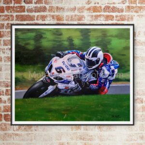 William Dunlop 'Style' Limited Edition Motorcycle Art PrintPrint from the Sports Car Racing Art store collection.