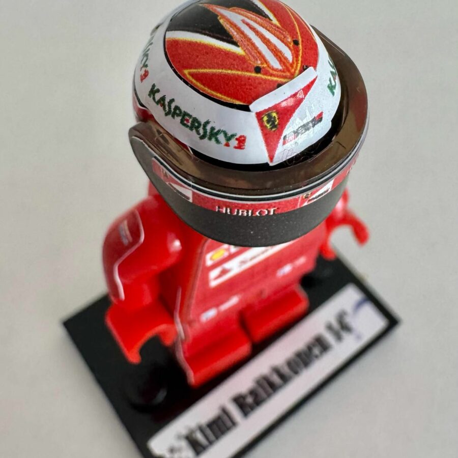 F1 Minifigure Kimi Raikkonen 2014 Ferrari formula 1 grand prix pilota driver minifigure Alfa Romeo Sauber