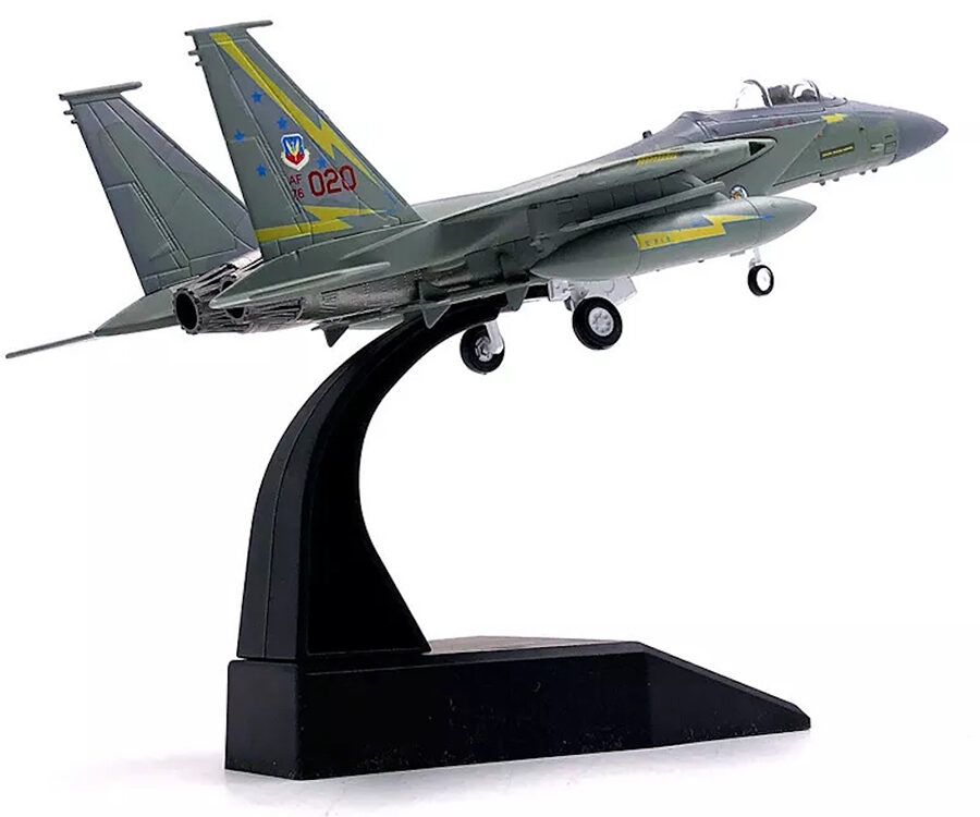 McDonnell Douglas F-15A Eagle Aircraft "Spittin Kittens 5th Fighter-Interceptor Squadron Tactical Air Command Minot AFB" (1985) United States Air Force 1/100 Diecast Model Airplane Automotive