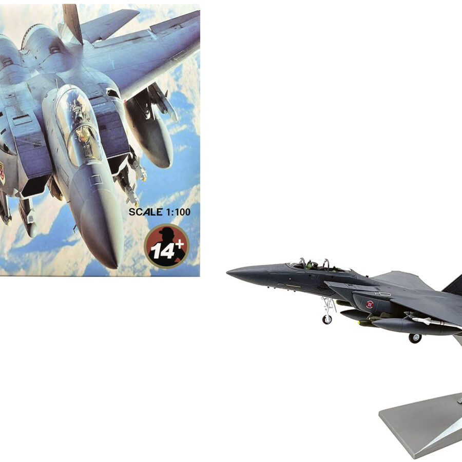 McDonnell Douglas F-15E Strike Eagle Aircraft "Lancers, 333rd Fighter Squadron 4th Fighter Wing 9th Air Force Air Combat Command Seymour Johnson Air Force Base" (2012) United States Air Force 1/100 Diecast Model Airplane Automotive