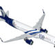 Airbus A321neo Commercial Aircraft "Delta Air Lines 100 Years" (N589DT) White and Blue with Stripes "Gemini 200" Series 1/200 Diecast Model Airplane by GeminiJets