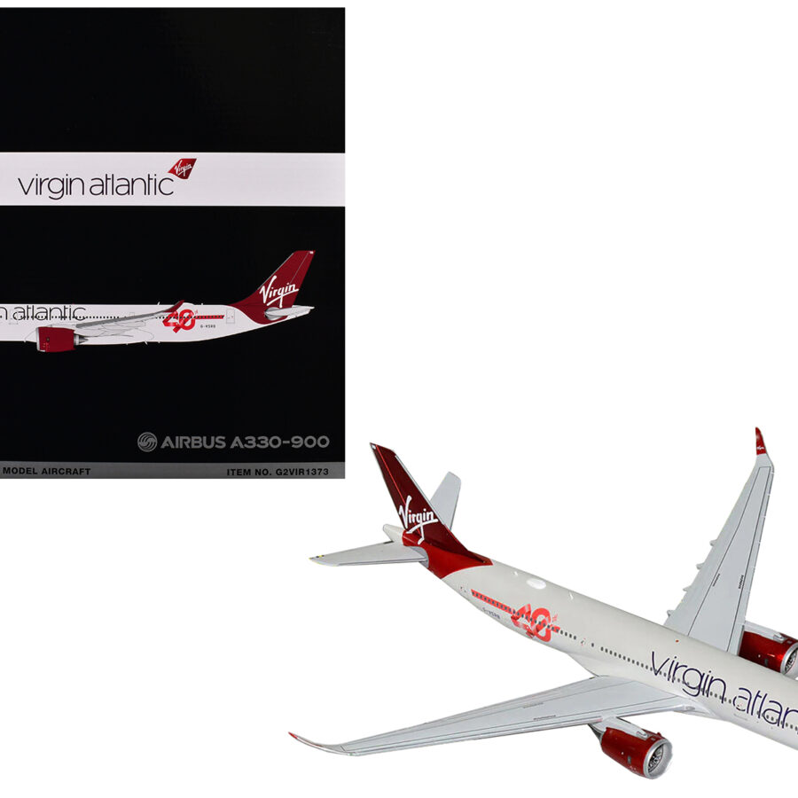 Airbus A330-900 Commercial Aircraft "Virgin Atlantic" (G-VSRB) Gray with Red Tail "Gemini 200" Series 1/200 Diecast Model Airplane by GeminiJets Automotive