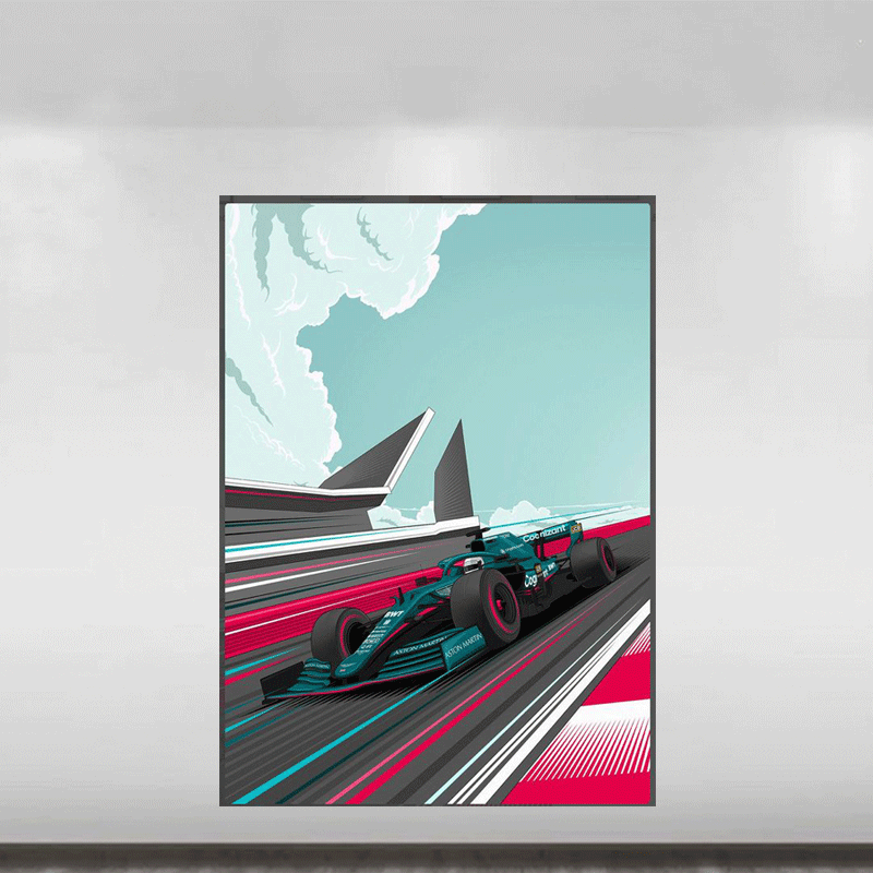 Aston Martin Silverstone GP Print from the Sports Car Racing Art store collection.