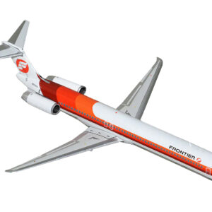 McDonnell Douglas MD-81 Commercial Aircraft "Frontier Airlines" (N859HA) White with Stripes 1/400 Diecast Model Airplane by GeminiJets  by Diecast Mania
