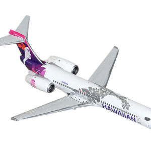 Boeing 717-200 Commercial Aircraft "Hawaiian Airlines" (N492HA) White with Purple Graphics 1/400 Diecast Model Airplane by GeminiJets from the Sports Car Racing Model Cars store collection.